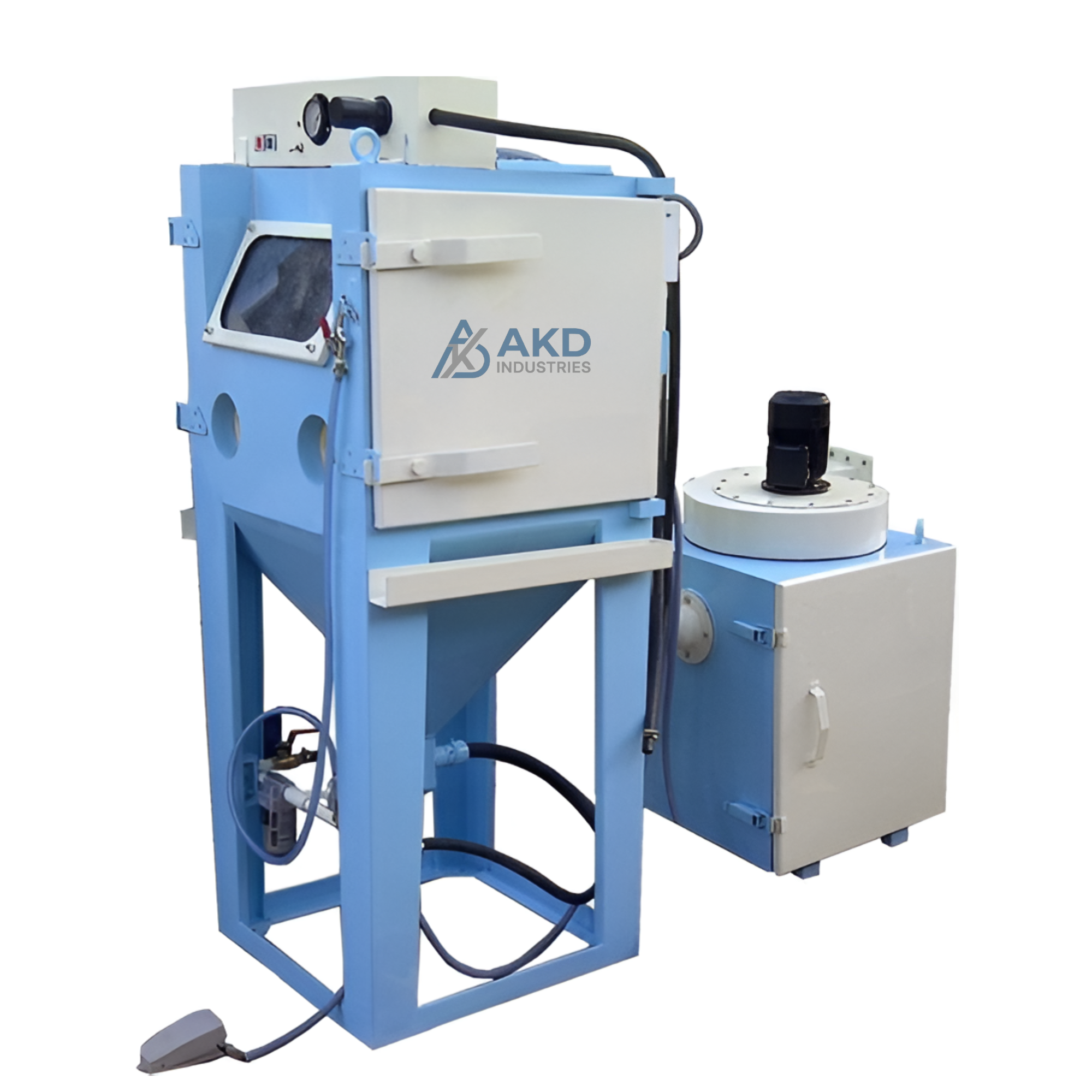Suction blasting cabinet